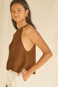 CAMEL Ribbed Sweater-Knit Cami, image 2