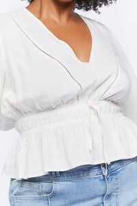 VANILLA Plus Size Shirred Puff Sleeve Top, image 5