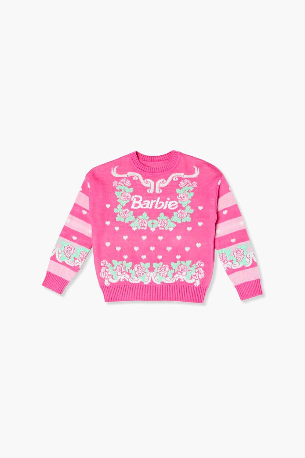 PINK/MULTI Girls Barbie Graphic Sweater (Kids), image 1