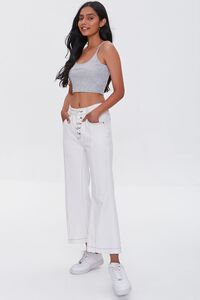 HEATHER GREY Ribbed Cropped Cami, image 4