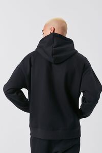 BLACK/RED Embroidered Deluxe Fleece Hoodie, image 3