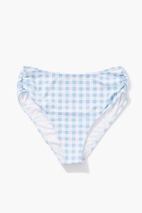 BLUE/WHITE Plus Size Gingham Bikini Bottoms, image 5