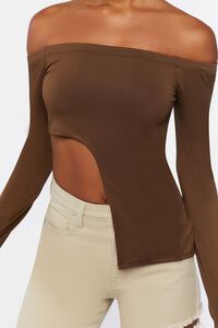 CHOCOLATE Asymmetrical Off-the-Shoulder Top, image 5