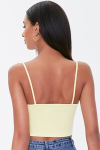 LIGHT YELLOW Cropped Seamed Cami, image 3