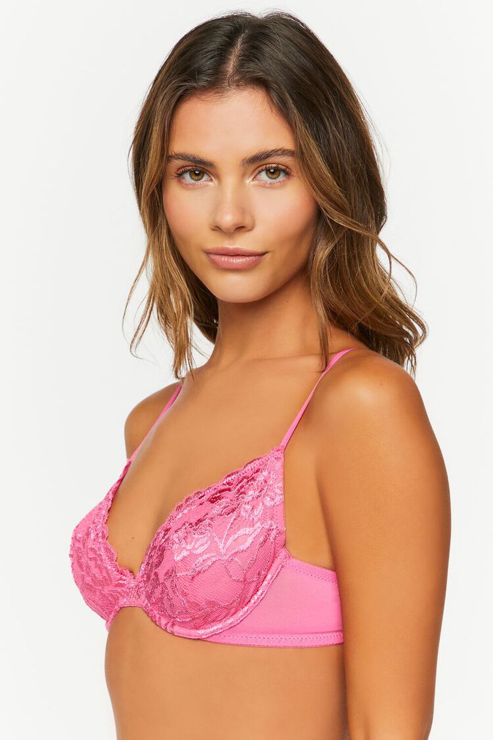 HOT PINK Lace Underwire Bra, image 2