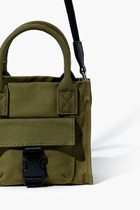 GREEN Canvas Release-Buckle Tote Bag, image 5
