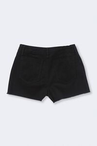 BLACK Distressed Cotton Shorts, image 2