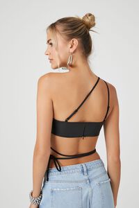 Faux Leather Strappy Crop Top