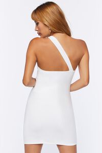WHITE One-Shoulder Bodycon Dress, image 3