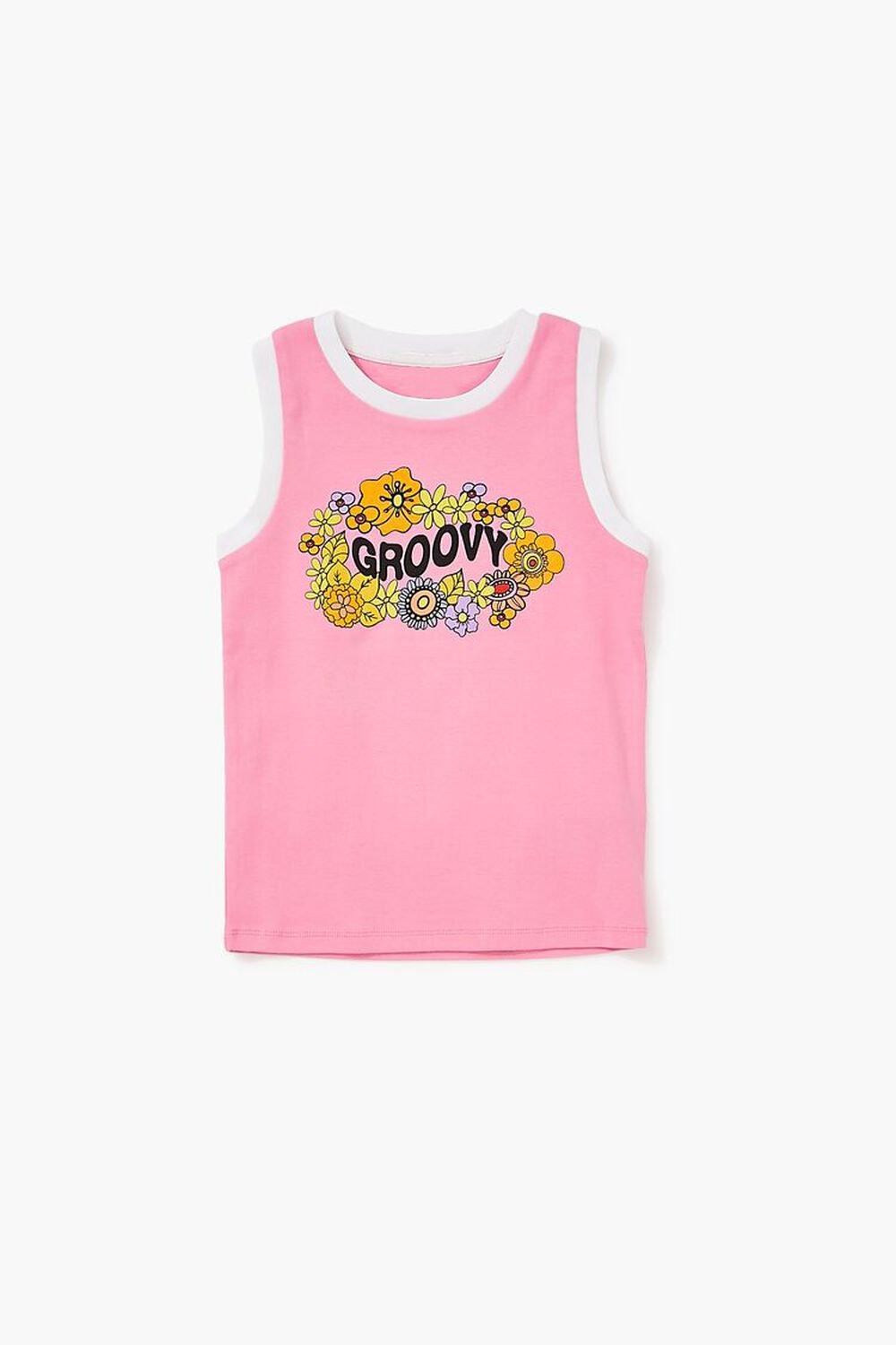 PINK/MULTI Girls Groovy Graphic Tank Top (Kids), image 1