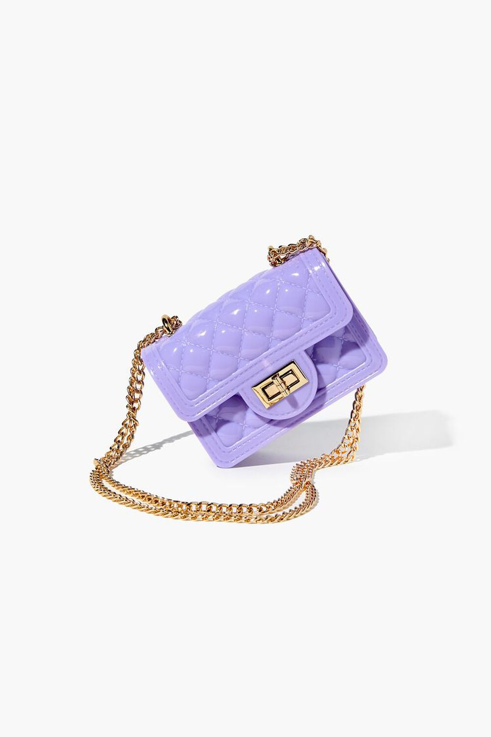 PURPLE Quilted Crossbody Bag, image 1