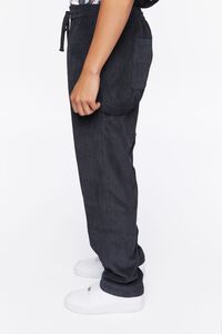 BLACK Ribbed Drawstring Pants, image 3