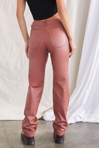 BRONZE Faux Leather High-Rise Pants, image 4