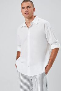 WHITE Long-Sleeve Buttoned Shirt, image 1