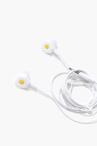 WHITE/MULTI Daisy Wired Earbuds, image 2