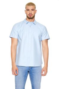 LIGHT BLUE Short-Sleeve Oxford Shirt, image 1