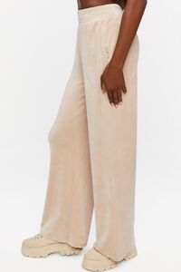 OYSTER GREY Velour Wide-Leg Pants, image 3