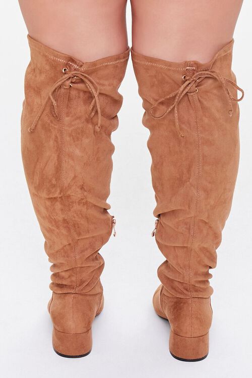 CHESTNUT Faux Suede Over-the-Knee Boots (Wide), image 3