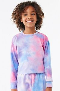 BLUE/MULTI Girls Tie-Dye Sweatshirt (Kids), image 2
