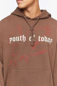 BROWN/MULTI Youth of Today Graphic Hoodie, image 5