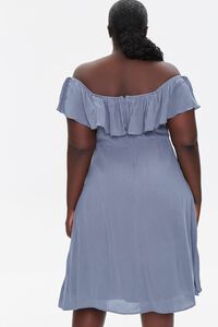 BLUE Plus Size Off-the-Shoulder Dress, image 3