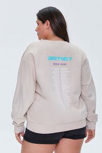 TAUPE/MULTI Plus Size Britney Spears Pullover, image 3