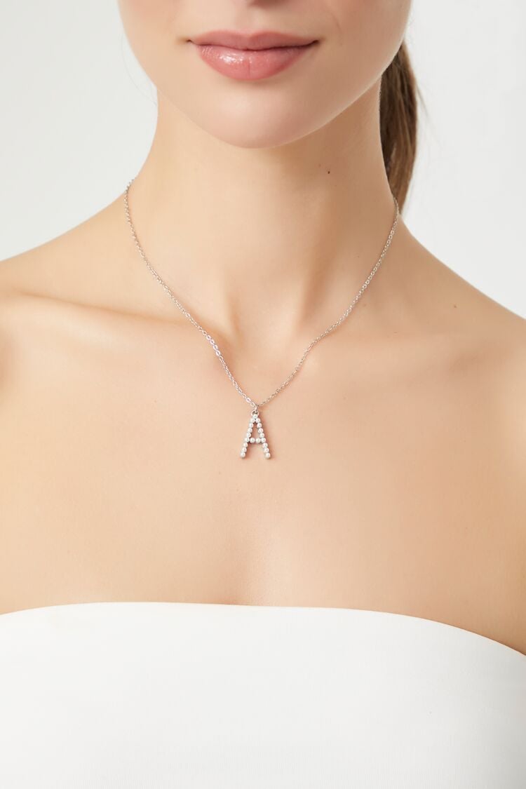 Buy Letter M Initial Necklace Pendant Gift Gold Silver Rhinestone Online in  India - Etsy