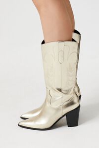 GOLD Metallic Cowboy Boots, image 2