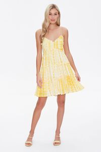 YELLOW/MULTI Tie-Dye Fit & Flare Dress, image 4