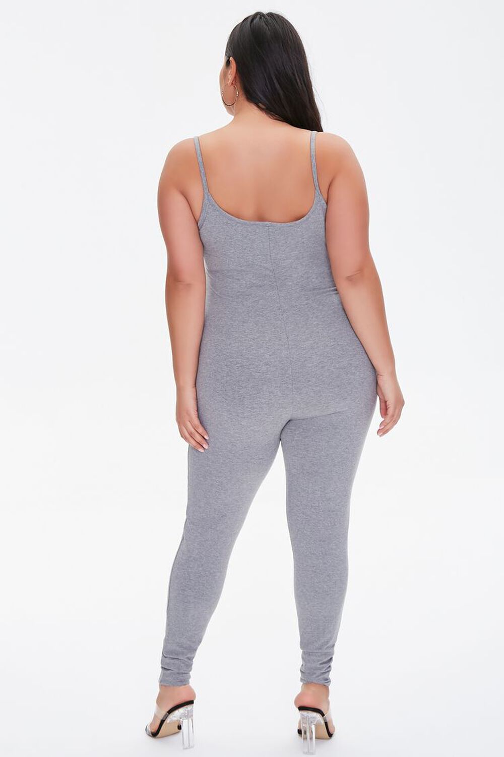 HEATHER GREY Plus Size Cami Jumpsuit, image 3