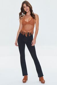 WASHED BLACK High-Rise Lace-Up Bootcut Jeans, image 1