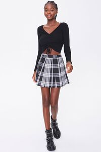 Pleated Plaid Mini Skirt, image 5