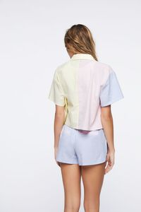 PINK/MULTI Seersucker Colorblock Striped Shirt, image 3