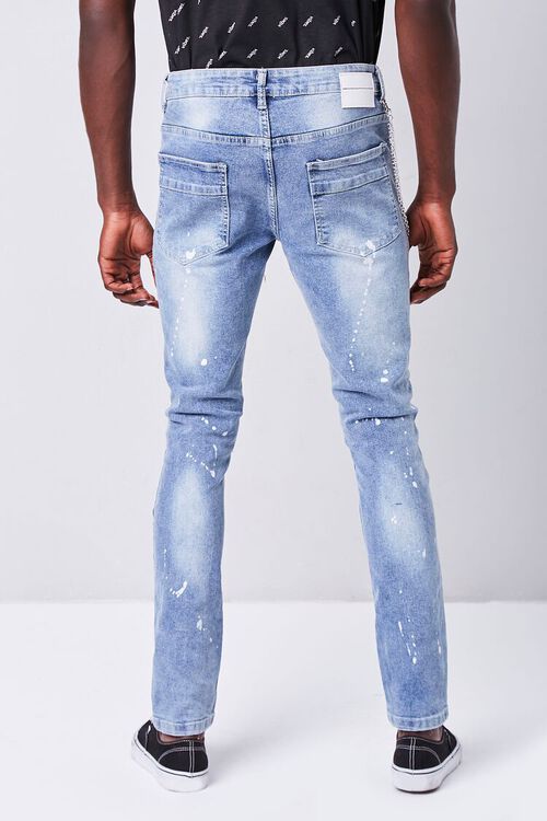 INDIGO Distressed Studded Slim-Fit Jeans, image 4