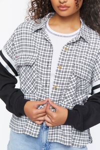 VANILLA/BLACK Reworked Plaid Combo Flannel Shirt, image 6