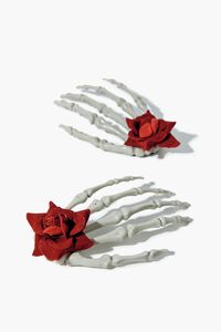 GREY Skeleton Hand Gator Clips, image 4