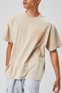 TAUPE Mineral Wash Crew Neck Tee, image 5