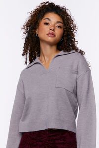 Split-Neck Collared Sweater, image 6
