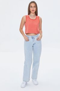 POMPEIAN RED  Mineral Wash Cropped Tank Top, image 4