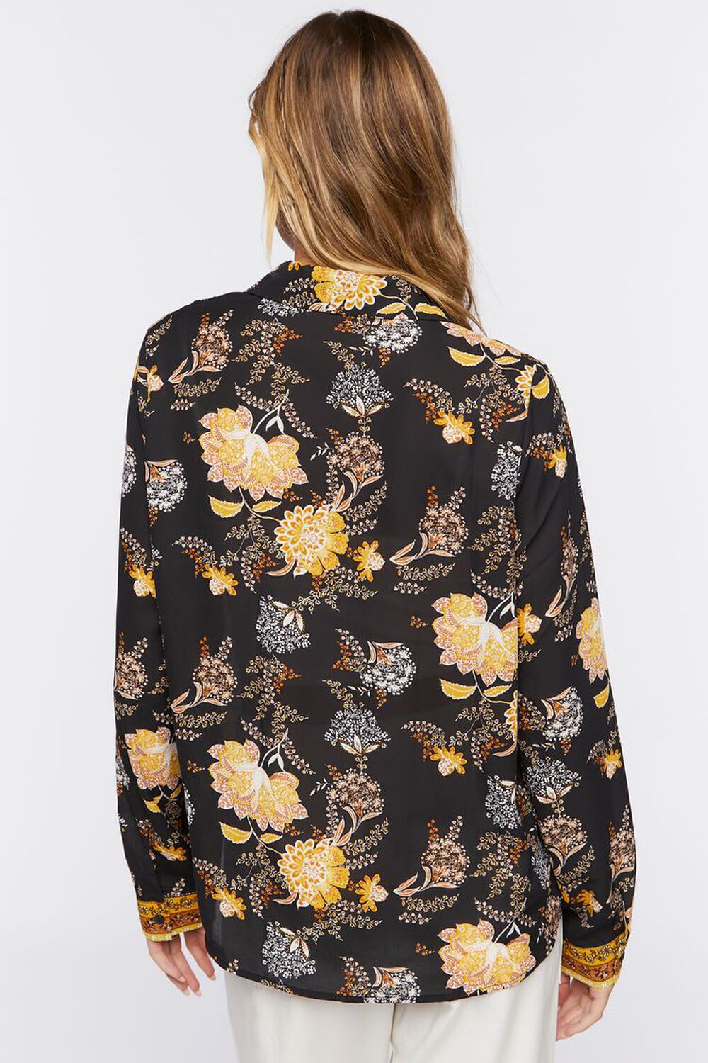 BLACK/MULTI Ornate Floral Print Shirt, image 3