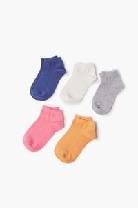 PINK/MULTI Kids Ankle Sock Set (Girls + Boys) - 5 pack, image 1