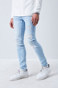 Paint Splatter Distressed Skinny Jeans, image 1