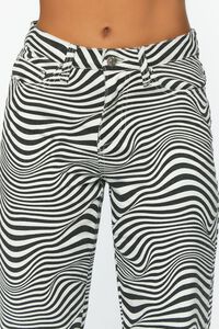 BLACK/WHITE Abstract Print Straight-Leg Jeans, image 5