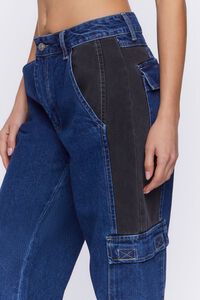 Contrast-Panel High-Rise Dad Jeans, image 4