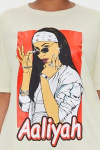 CREAM/MULTI Plus Size Aaliyah Graphic Tee, image 5