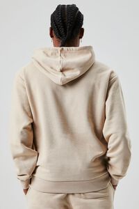 TAUPE French Terry Drawstring Hoodie, image 3