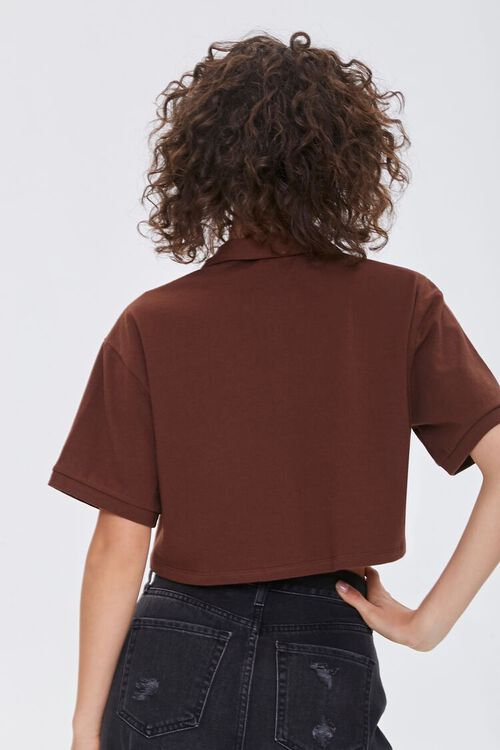 BROWN/MULTI New York Graphic Cropped Polo, image 3