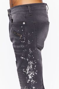 GREY/MULTI Distressed Paint Splatter Skinny Jeans, image 4