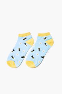 BLUE/MULTI Bee Graphic Ankle Socks, image 2