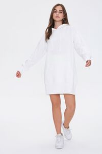 WHITE Mini Hoodie Dress, image 4